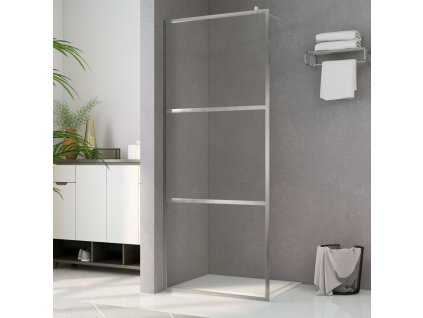 vidaXL Sprchová zástena z priehľadného ESG skla 80x195 cm