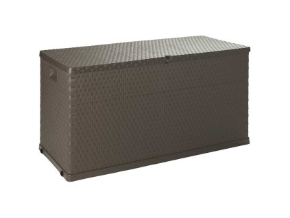 vidaXL Záhradný úložný box, hnedý 120x56x63 cm, PP ratan