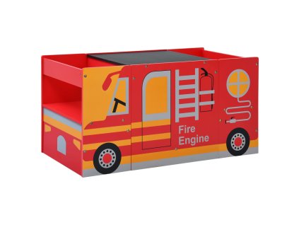 vidaXL 3-dielna sada detského stola a stoličiek, požiarne auto