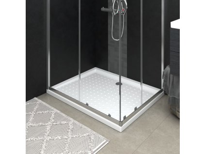 vidaXL Sprchová vanička s protišmykovými výbežkami biela 80x100x4 cm ABS