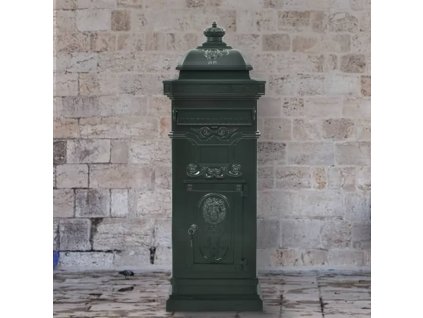 vidaXL Hliníková poštová schránka vo vintage štýle odolná voči hrdzi zelená