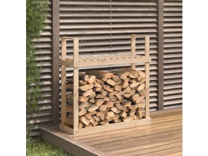 vidaXL Stojan na palivové drevo 110x35x108,5 cm masívna borovica