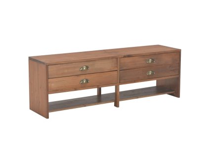 vidaXL TV skrinka so 4 zásuvkami 120x30x40 cm masívne borovicové drevo