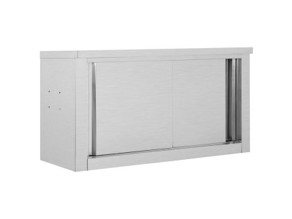 vidaXL Kuchynská nástenná skrinka s posuvnými dvierkami 90x40x50 cm nehrdzavejúca oceľ