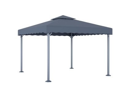 vidaXL Altánok 300x300 cm, antracitový, hliník