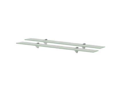 vidaXL Nástenná polička 2 ks sklo 90x20 cm 8 mm
