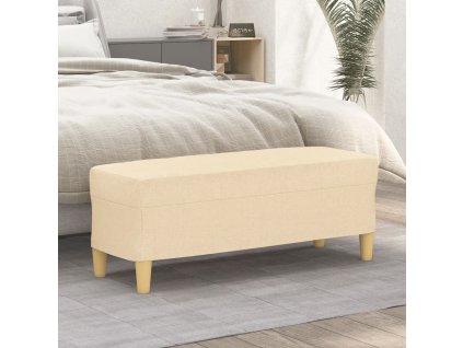 vidaXL Lavička krémová 100x35x41 cm látka