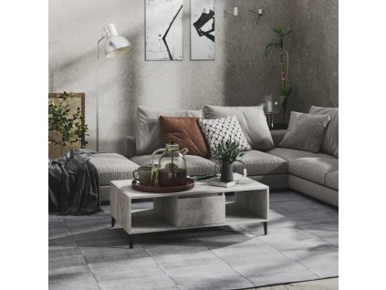 vidaXL Konferenčný stolík betónovo sivý 103,5x60x35cm kompozitné drevo
