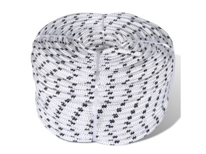 vidaXL Spletané lodné lano, polyester 14 mm x 50 m