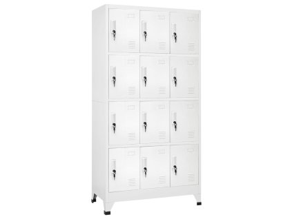 vidaXL Oceľová šatňová skrinka s 12 priehradkami, 90x45x180 cm
