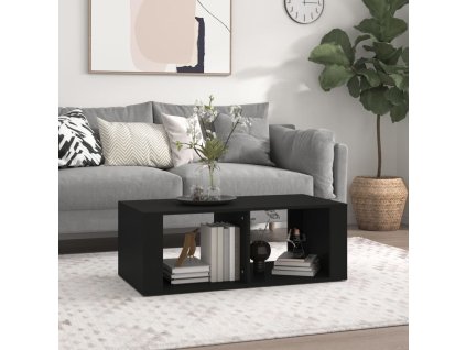 vidaXL Konferenčný stolík čierny 100x50x36 cm spracované drevo