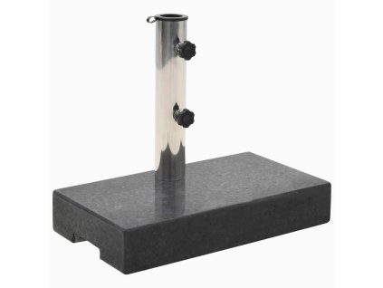 vidaXL Stojan na slnečník granitový 25 kg obdĺžnikový čierny