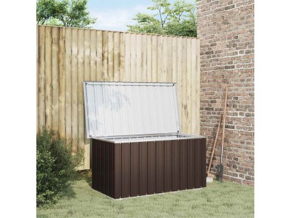 vidaXL Záhradný úložný box hnedý 129x67x65 cm