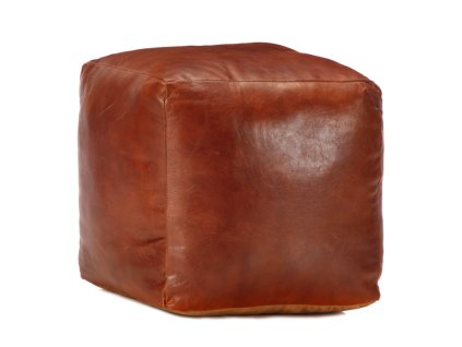 vidaXL Taburetka žltohnedá 40x40x40 cm pravá kozia koža