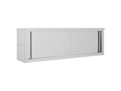 vidaXL Kuchynská nástenná skrinka s posuvnými dvierkami 150x40x50 cm nehrdzavejúca oceľ