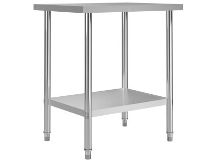 vidaXL Kuchynský pracovný stôl 80x60x85 cm, nehrdzavejúca oceľ