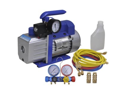 vidaXL Jednoúrovňové vákuové čerpadlo so 4-cestným potrubným meradlom