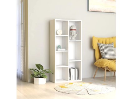 vidaXL Knižnica, biela 50x25x106 cm, kompozitné drevo