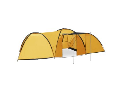 vidaXL Kempingový iglu stan 650x240x190 cm pre 8 osôb, žltý