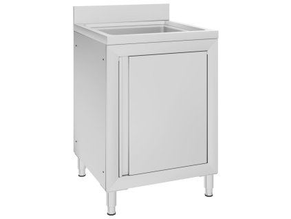 vidaXL Gastro kuchynský drez so skrinkou 60x60x96 cm nehrdzavejúca oceľ