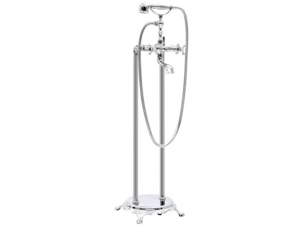 vidaXL Voľne stojaca vaňová batéria strieborná 99,5 cm nehrdzavejúca oceľ