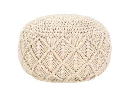 vidaXL Ručne vyrobená taburetka macrame 45x30 cm, bavlna