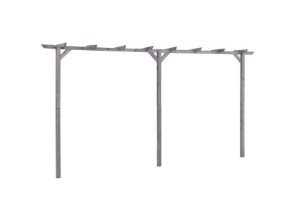 vidaXL Záhradná pergola, sivá 400x40x205 cm, impregnovaná borovica