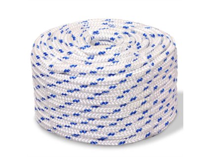 vidaXL Lodné polypropylénové lano 18 mm 50 m biele
