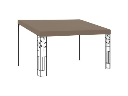 vidaXL Nástenný altánok 4x3x2,5 m sivohnedý