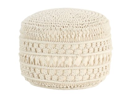 vidaXL Ručne vyrobená taburetka macrame 45x30 cm, bavlna
