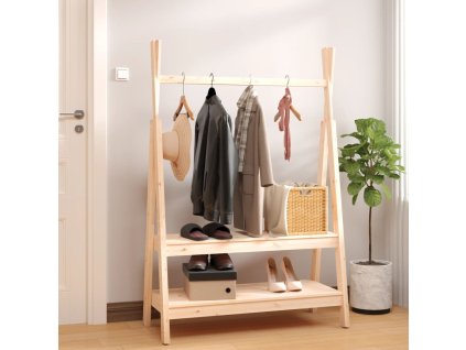 vidaXL Stojan na šaty 100x45,5x150 cm masívna borovica