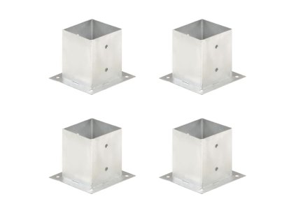 vidaXL Kotvy na stĺpiky 4 ks 121 mm galvanizovaný kov