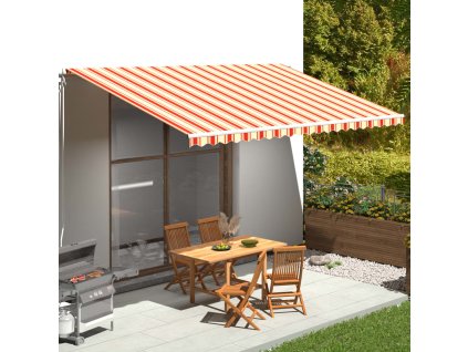 vidaXL Náhradná látka na markízu žlto-oranžová 5x3 m