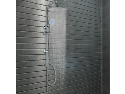 vidaXL Sada dvojitých sprchových hlavíc s ručnou sprchou nehrdzavejúca oceľ