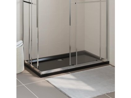 vidaXL Obdĺžniková sprchová vanička z ABS čierna 70x120 cm