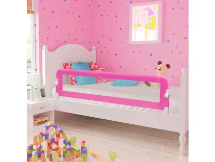 vidaXL Detská bezpečnostná zábrana na postieľku 2 ks ružová 150x42 cm