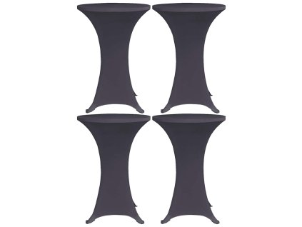 vidaXL Naťahovacie obrusy na stôl 4 ks antracitové 80 cm