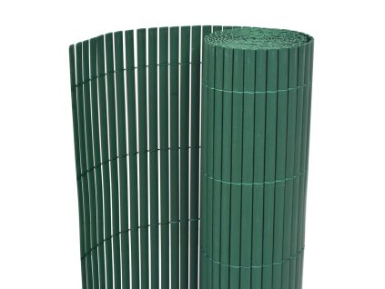 vidaXL Obojstranný záhradný plot, PVC 90x500 cm, zelený