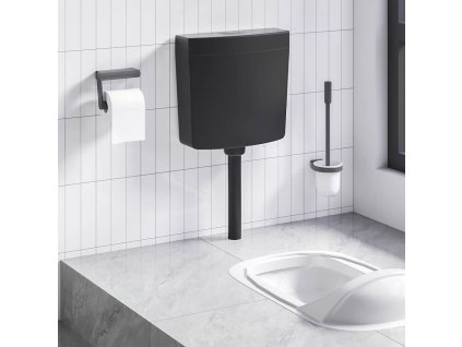 vidaXL WC nádržka so spodným prívodom vody 3/6 l, čierna