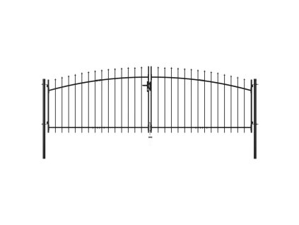 vidaXL Dvojkrídlová ozdobná brána s hrotmi 400x200 cm