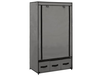 vidaXL Šatník sivý 87x49x159 cm látkový