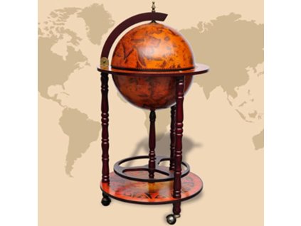 vidaXL Glóbusový bar/stojan na víno, eukalyptové drevo