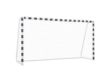 vidaXL Futbalová bránka 300x160x90 cm kovová čierna a biela