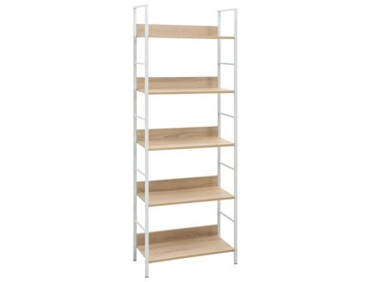 vidaXL Knižnica, 5 políc, dub 60x27,6x158,5 cm, kompozitné drevo