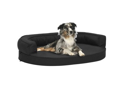 vidaXL Ergonomický matrac pre psa 75x53 cm ľanový vzhľad čierny