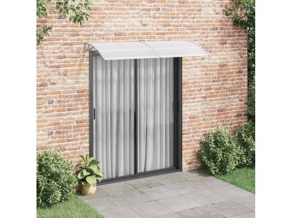 vidaXL Vchodová strieška, sivá a priehľadná 200x75 cm, PC