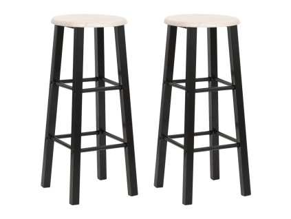 vidaXL Barové stoličky 2 ks čierne MDF