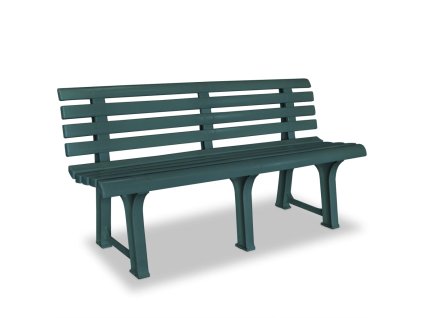 vidaXL Záhradná lavička 145,5 cm, plast, zelená
