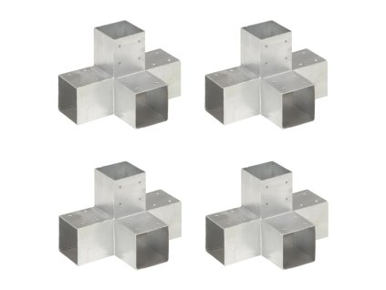 vidaXL Trámové spojky 4 ks v tvare X 91x91 mm pozinkovaný kov