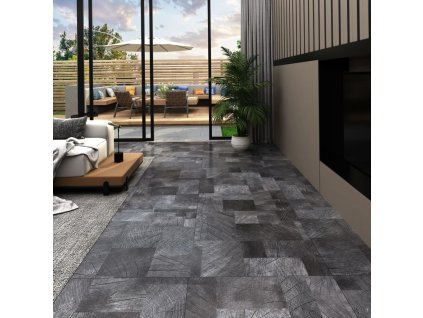 vidaXL Podlahová doska z PVC,samolepiaca 5,11m², štruktúra dreva, sivá
